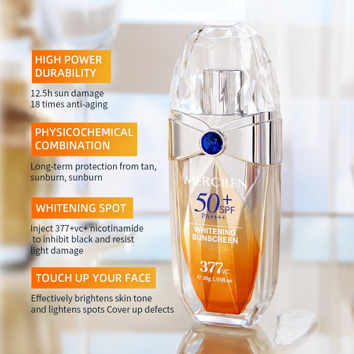 Mercilen Sunscreen 30g, Spf50+ - Spf 50 Waterproof Sunscreen review and price