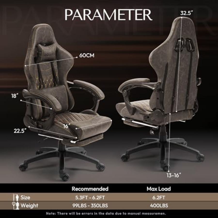Big Tall Vintage Gaming Chair  - Massage review and price