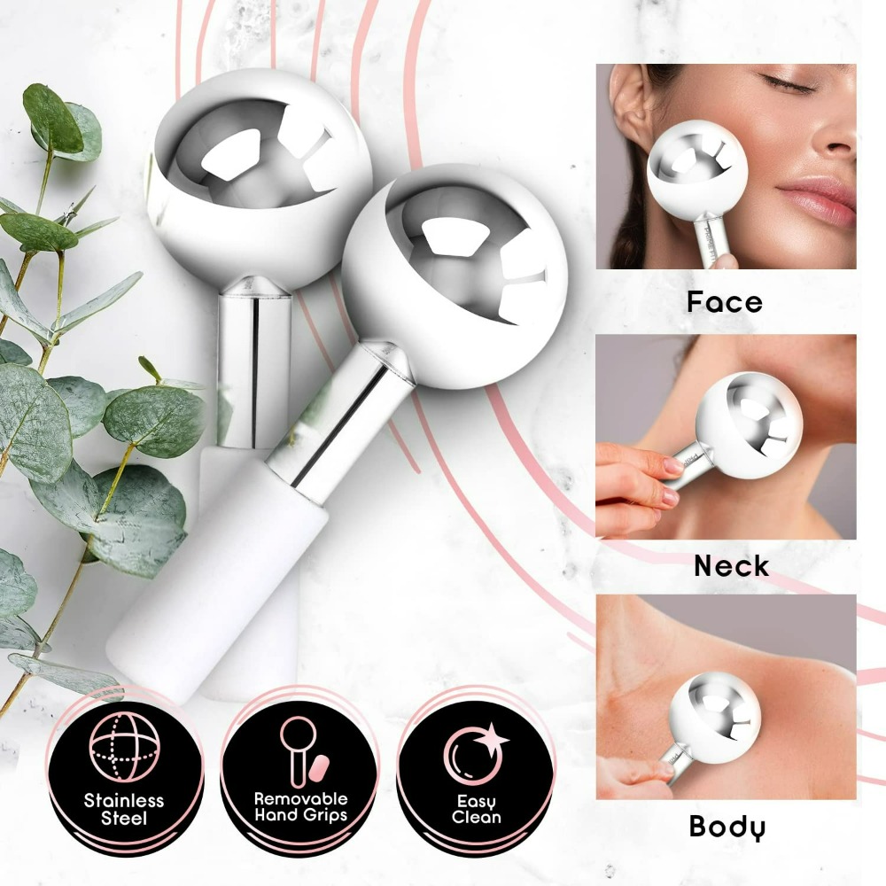 Cryo Face Massager Ice Globes  - Face Ice Roller Puffiness review and price