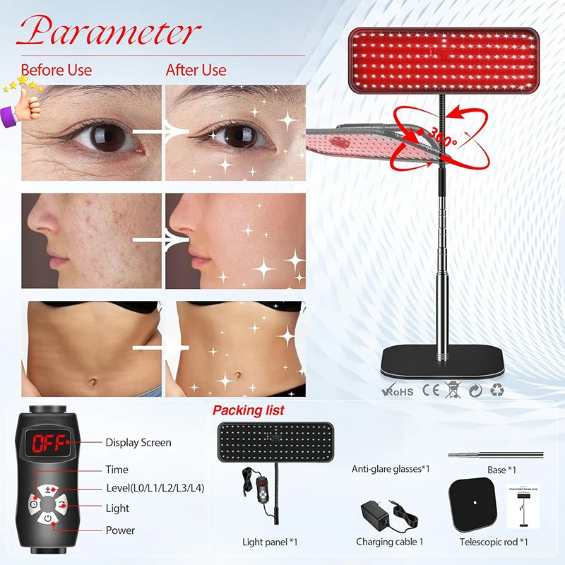 Near Infrared Light Panel 660n - Led Light Therapy Face Mask review and price